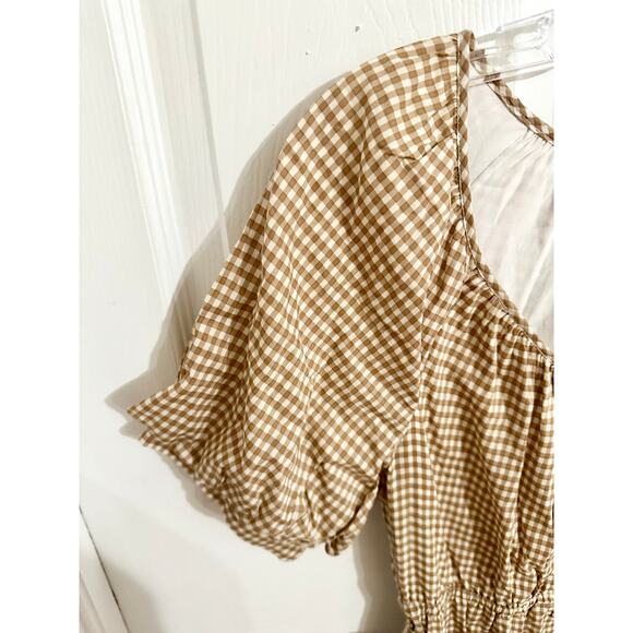 Reformation Roland Dress Anzo Check Midi Gingham Size Small New - Picture 6 of 13